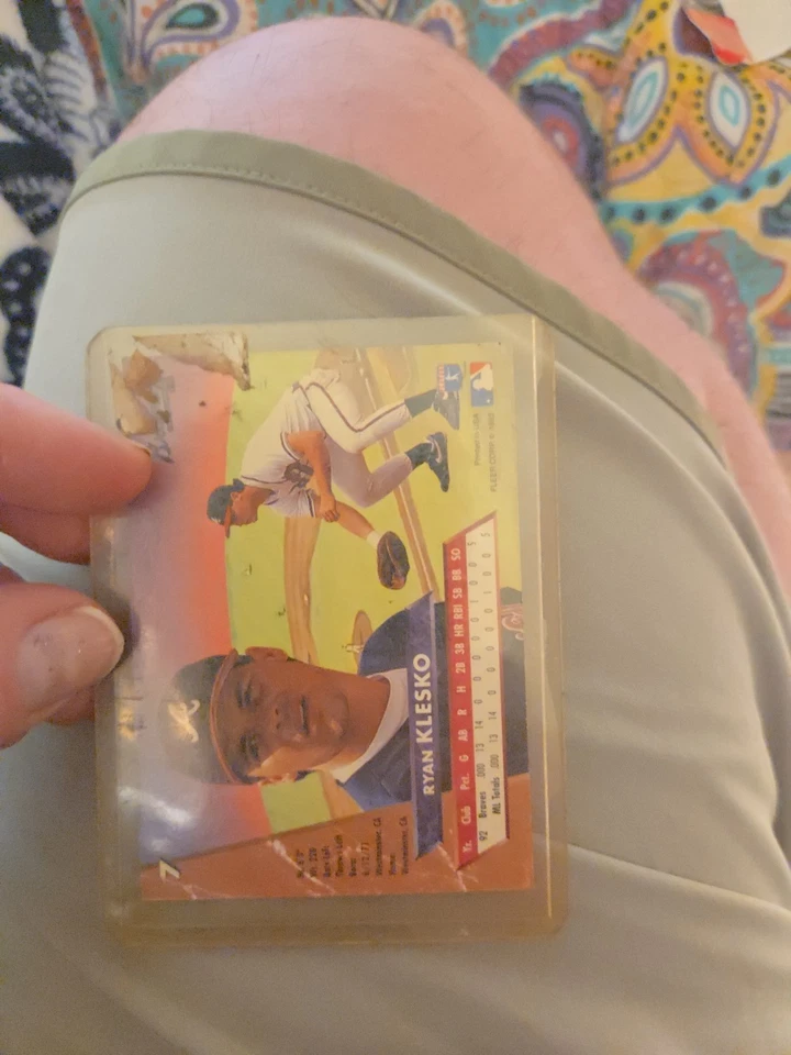 1993 Fleer Ultra - Ryan Klesko #7 - Image 2 of 2