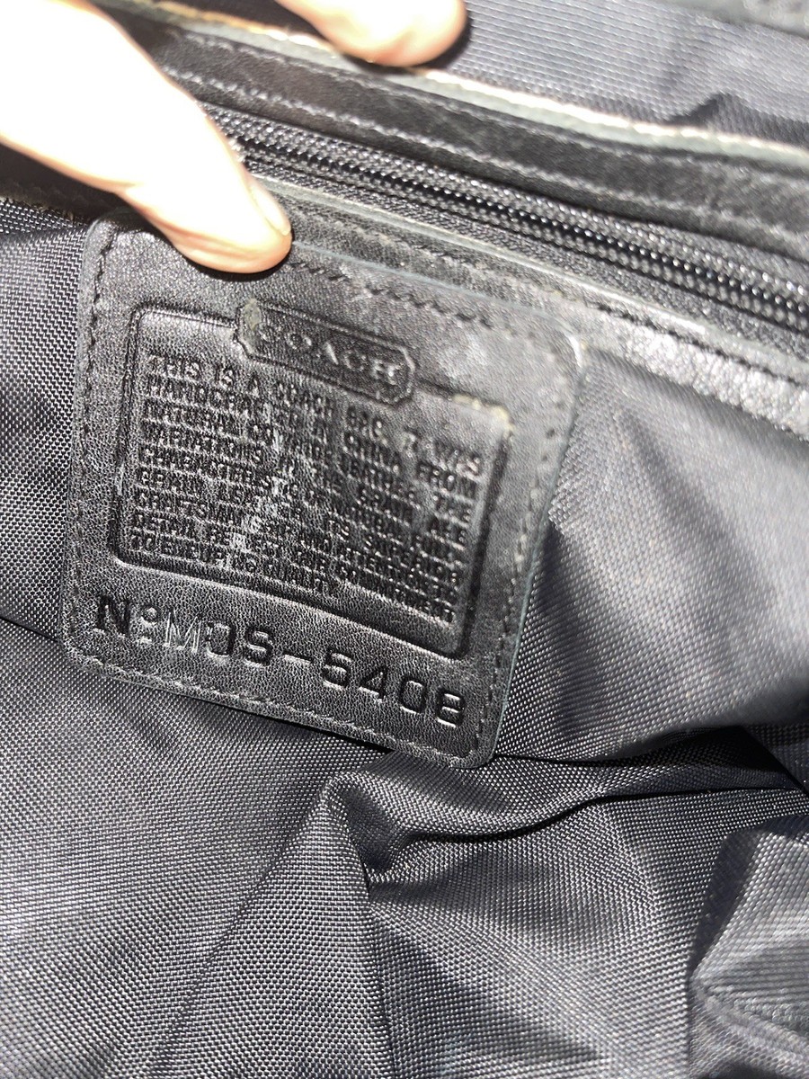 Coach Unisex Vintage 90's Large Black Leather Backpack 5408
