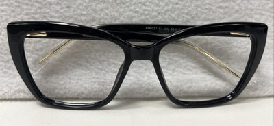 Amomoma AM6031 C1 WL  Black/Gold Oversized Eyeglass FRAMES ONLY 55 17 150