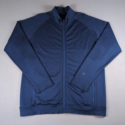 Lululemon Engineered Warmth Jacket Mens XXL Blue Poseidan Full Zip Merino Wool