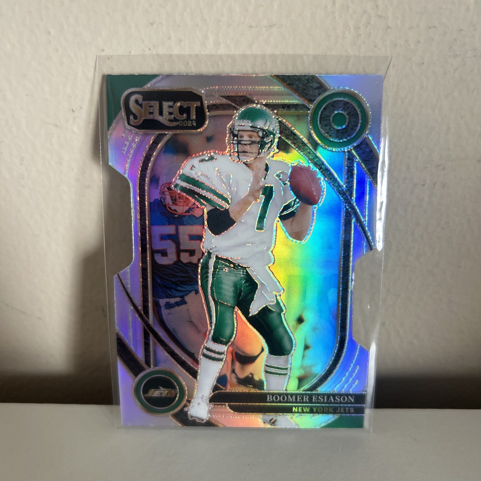 Boomer Esiason 2024 Panini Select SILVER PRIZM DIE-CUT #209