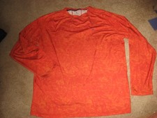 Mens NWOT Orange Heathered SPYDER SWIM Long Sleeve Athletic Shirt XL