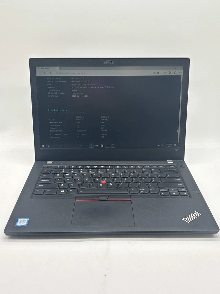Portátil Lenovo T480s Negro - 256GB SSD, 12GB RAM, Core i5 8ª Gen Foto 2 de 4