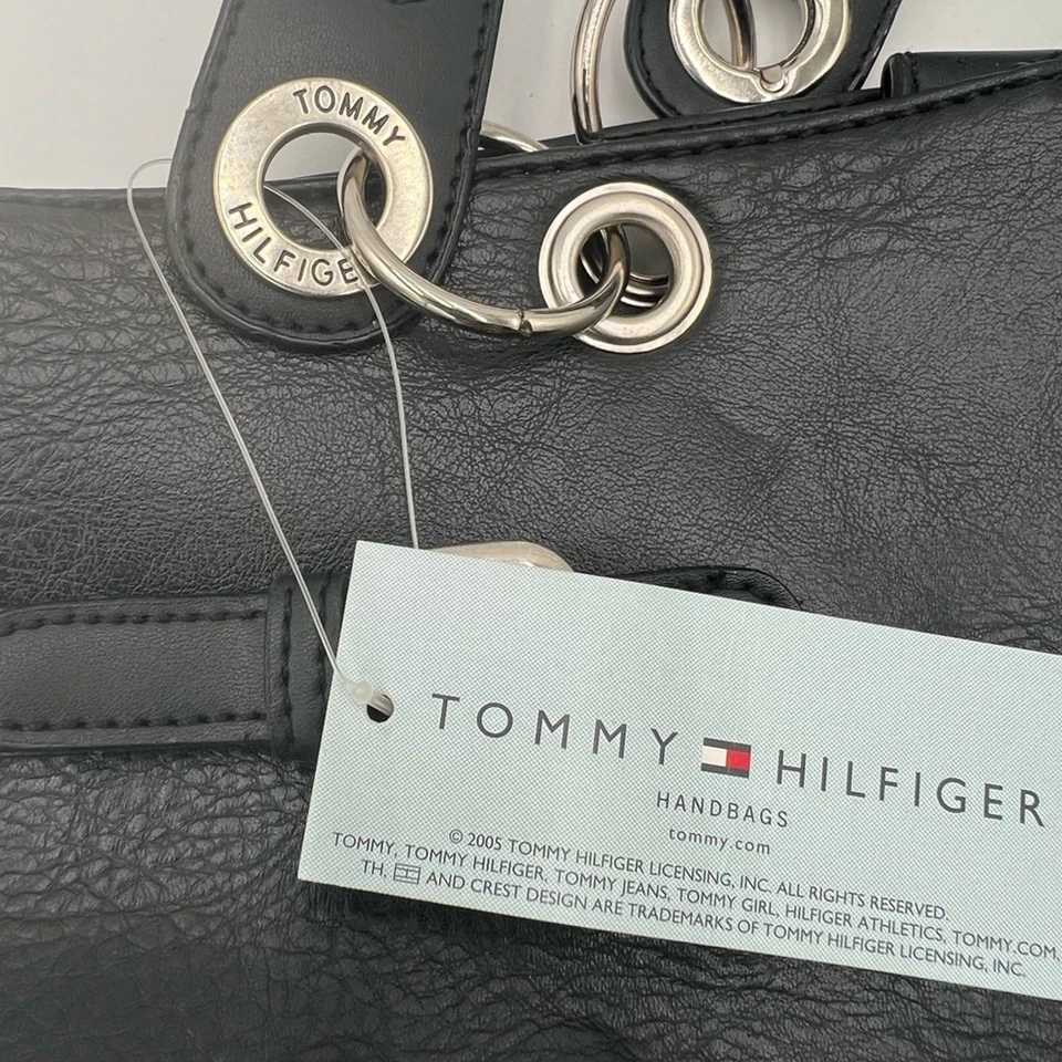 Tommy Hilfiger Elegante Bolso de Mano de Cuero Negro - Nuevo con Etiquetas Foto 4 de 4