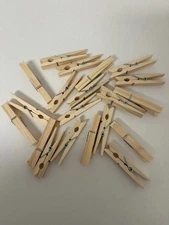 60 PCS Wood Wooden 3 Inch Clothespins Laundry Clothes Pins Crafts Photos Pins