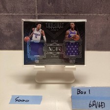 2017 18 Panini Noir Two Shot Rookie De Aaron Fox Harry Giles 63 99 Sacramento Ki