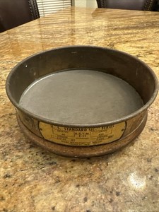 Advantech Brass Test Sieve, #40 Stainless Steel Mesh, 8" Diameter