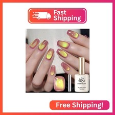 BORN PRETTY Cat Magnetic Eye Gel Nail Polish,Gradient from Yellow to Purple Magn