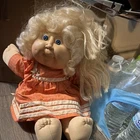 Cabbage Patch Kids Xavier Roberts Signed 16in Soft Body Doll Blonde Blue Eyes
