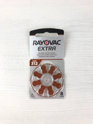 Rayovac Extra Hearing Aid Batteries - Size 312 - 8 Pack - Brand New