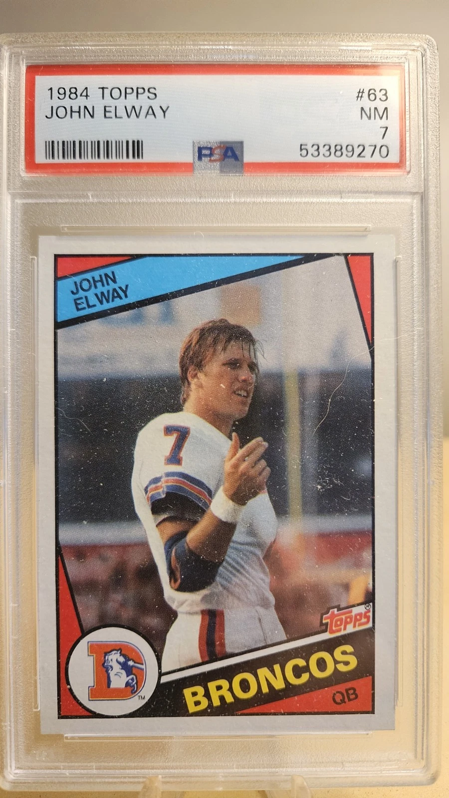 Deal for 1984 Topps - John Elway #63 (RC) PSA 7