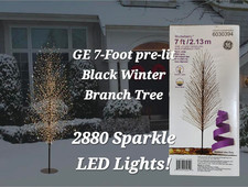 GE 7-ft LED Twinkling Branch Christmas Tree Decoration 2880 Warm White LED