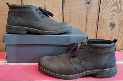 Ecco Turn Chukka Boots Coffee Brown Leather Shoes Danish Design Men Size 9-9.5M