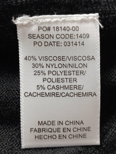 SPLENDID Poncho Donna Maglione Taglia IT 40 nero stile casual - Foto 5 di 5