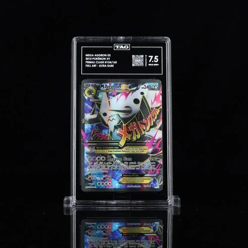 M Aggron EX (154 Full Art) 154/160 XY - Primal Clash Holo tag 7.5 psa