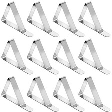 12 Pack Tablecloth Clips Stainless Steel Table Cloth Cover Clamps Picnic Tabl...