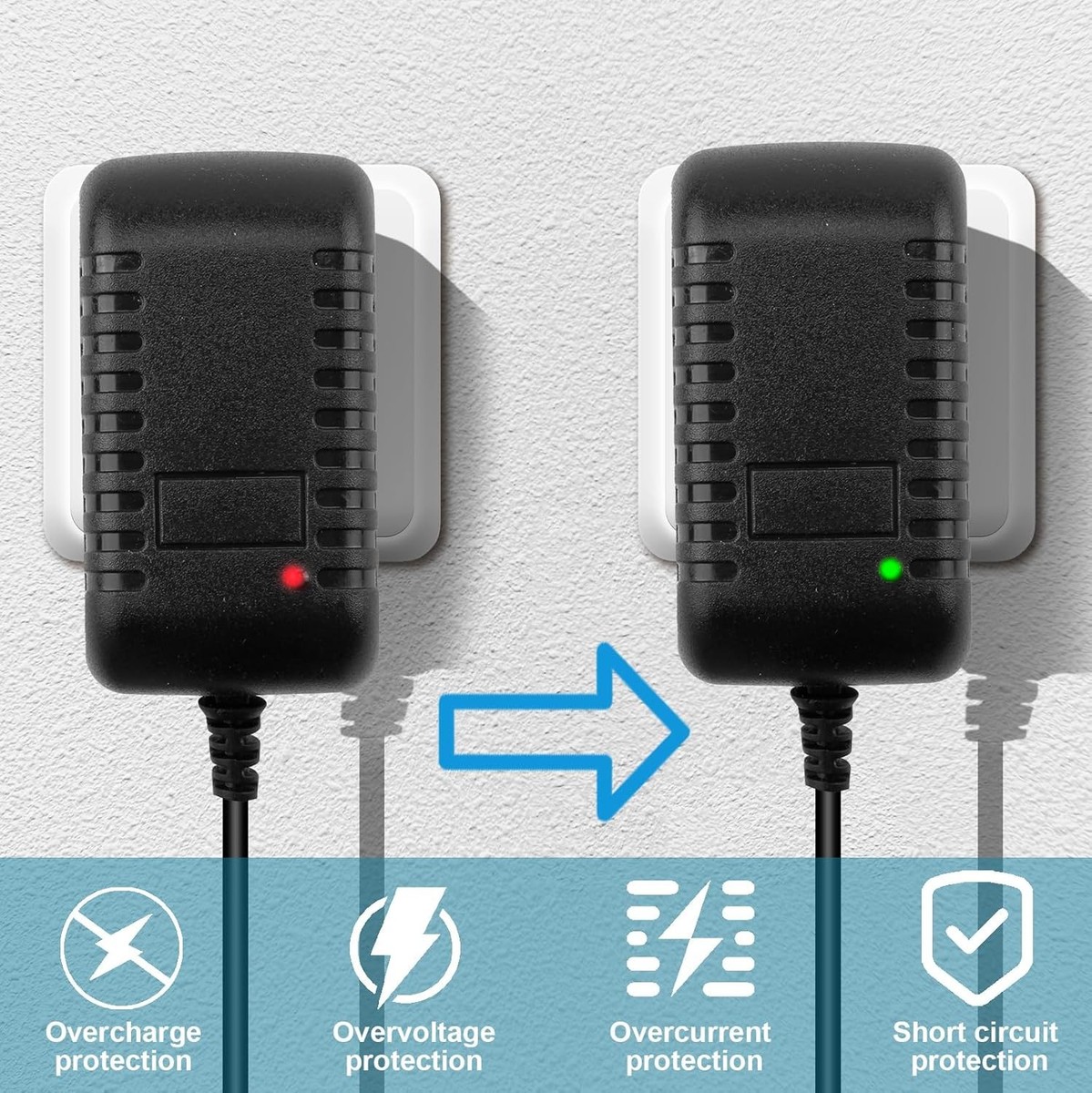 Chargeur 26V 500mA pour Aspirateur Hoover H-Free 100/200/500/700/800, Adaptateur d'alimentation pour Hoover HF122RH, HF122GPT, HF522NPW, HF522SFP