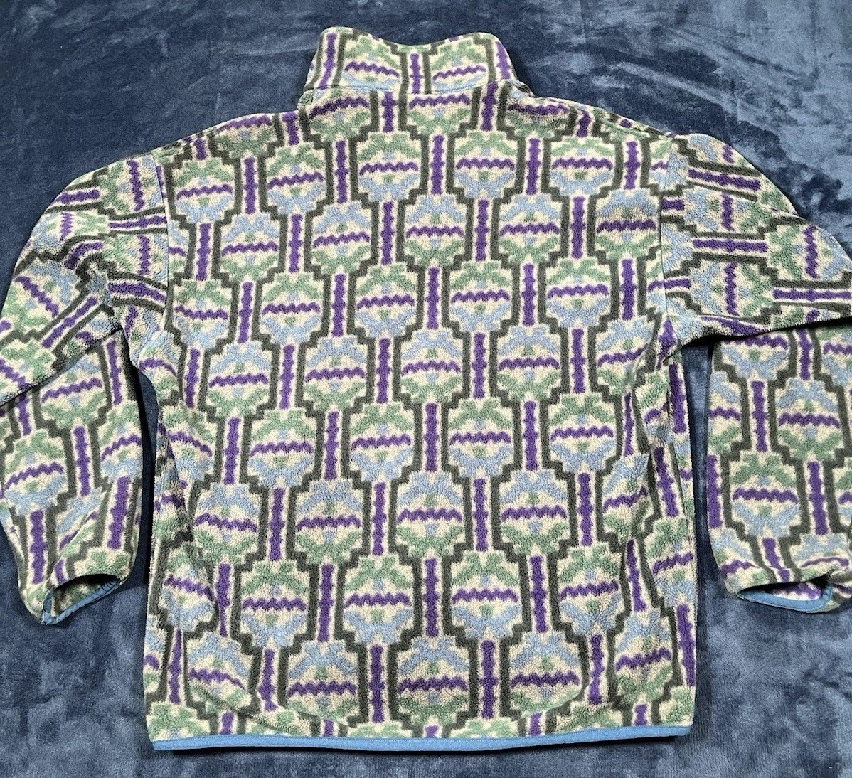 Vintage 90s Patagonia Synchilla Snap T Fleece Sweater Size L Made