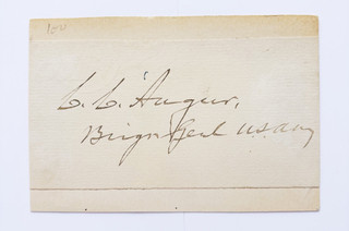 Christopher C. Auger Signed Scrap Major General Civil War Union