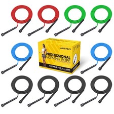 AIO EYEUY 10 Pack Adjustable Jump Rope for Fitness and Exercise-PVC Skipping ...