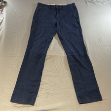 J.Crew Men  s Stretch Chino Pants 31x32 Navy Blue Slim Straight Fit Casual Work