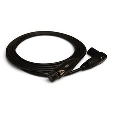 Canare Quad L-4E6S Cable  Gold XLR Right-Angle Male to Female  Black