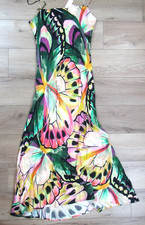 NEW 2026 ANTHROPOLOGIE FARM RIO WOMENS FULL LENGTH DRESS XL GREEN BUTTERFLY