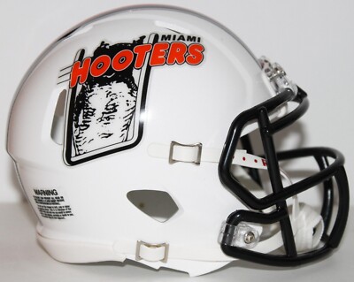 afl football helmets for sale AFL Defunct Miami Hooters Riddell Custom Mini Helmet - White