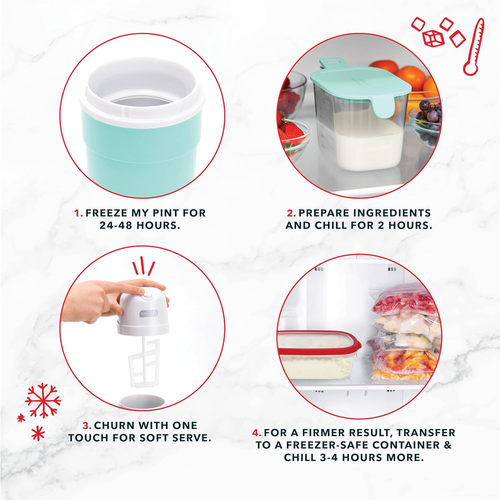 My Pint Ice Cream Maker Machine (Aqua): Multi-Purpose Soft Serve Ice Cream Machi - Picture 7 of 12