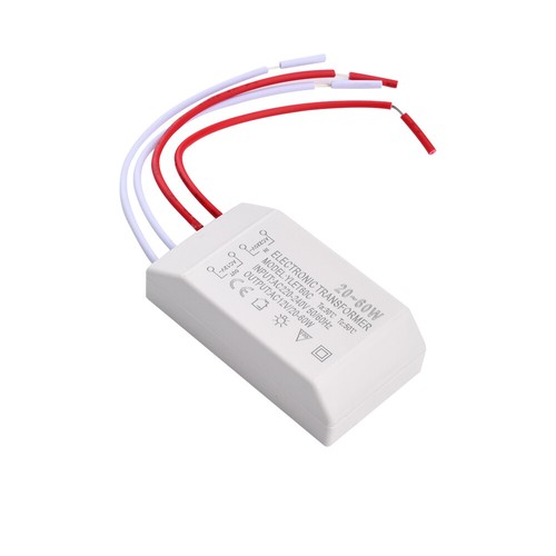20-60W 220V To AC12V LED Halogen Lamp Light Electronic Transformer Adapter USA