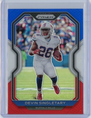 DEVIN SINGLETARY 2020 Panini Prizm RED WHITE BLUE Refractor #2 Texans BILLS