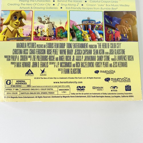 The Hero of Color City DVD Magnolia Home Entertainment Crayons 2014 Ricci, Astin - Picture 10 of 12