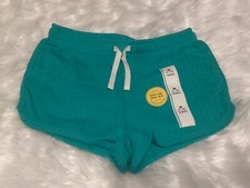 Cat  Jack Girls Medium 7-8 Teal Easy On/Off Drawstring Shorts