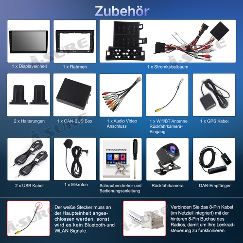 DAB+ 2+64G Android 14 Autoradio Kam Für Fiat Ducato Peugeot Boxer Citroen Jumper - Bild 16 von 16