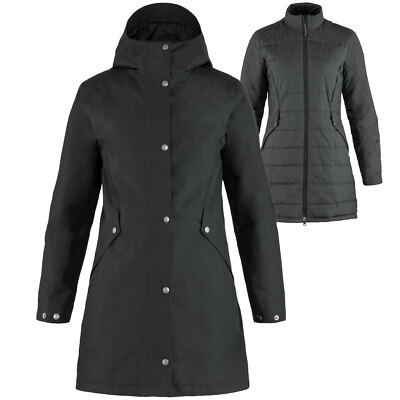 Fj?llr?ven Visby 3 En 1 Damen-Wanderjacke Softshell-Mantel Outdoor-Jacke  Noir | eBay