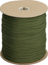 Parachute Cord Parachute Cord Olive Drab 1,000 ft length. 7 strand. Rated for 55