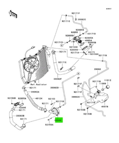 Kawasaki 2006-2011 Ninja ZX-14 Water Pump 49044-0011 - Picture 2 of 2