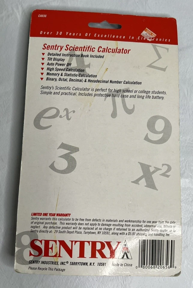 Vintage Sentry Electronic Scientific Calculator 10 Digits Portable *BRAND NEW* - Image 3 of 4