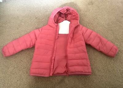Lefties Baby Collection Pink Puffer Jacket Hooded Sz 18-24m