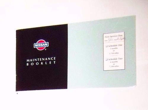 1996 NISSAN ALTIMA OWNER'S MANUAL 4/PC. SET & BLACK NISSAN FACTORY CASE.FREE S/H - Picture 4 of 8