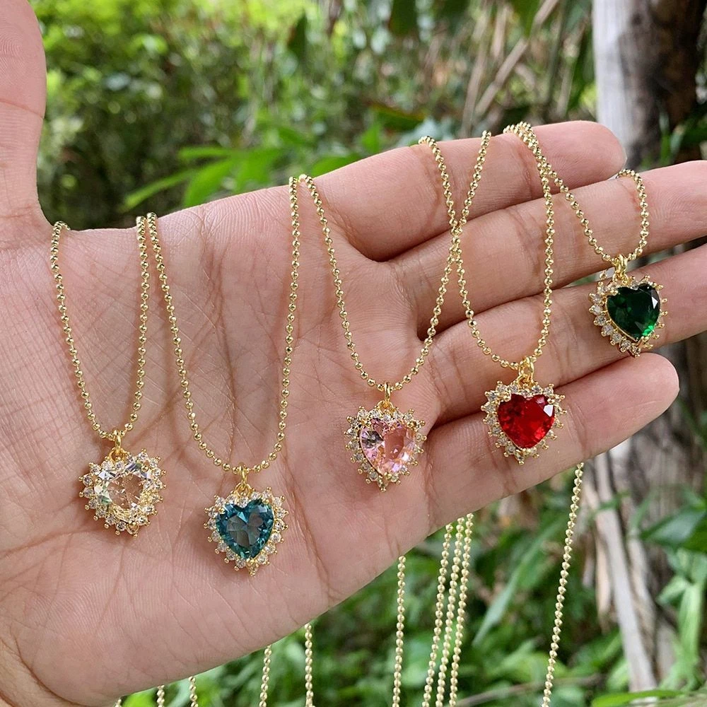 Colorful Gold Rainbow Gemstone Necklaces for Women | Parken Jewelry