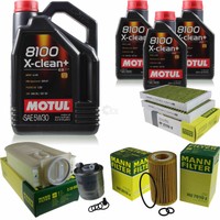 MANN-FILTER Inspektionspaket 8L Motul 5W-30 8100 X-Clean+ FüR Mercedes S-Klasse