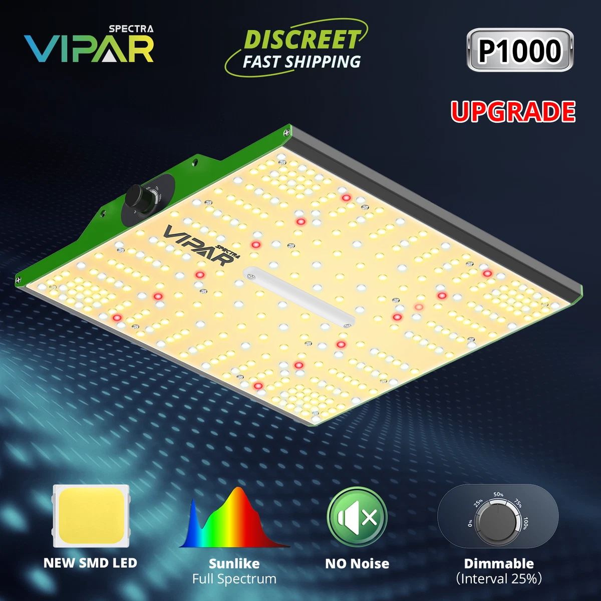 VIPARSPECTRA NEW P1000 LED Grow Light Full Spectrum Indoor Veg Flower Full Stage
