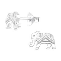 1 Paar Ohrringe Ohrstecker 925 Sterling Silber Indischer Elefant