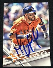 2017 Topps Series 2 Two Signed Marwin Gonzalez #563 Astros Autographed Auto Card