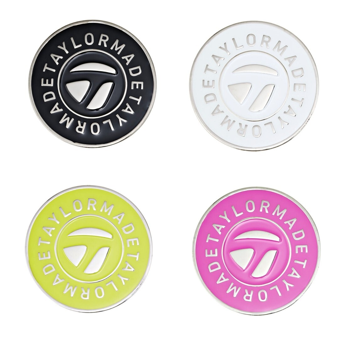 TaylorMade Golf Circle Logo Twin Ball Marker Set in 4 Colors