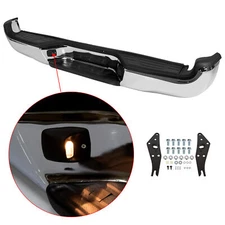 Chromed For Toyota Tacoma Pickup 2005-2015 Rear Bumper Assembly Steel With light
