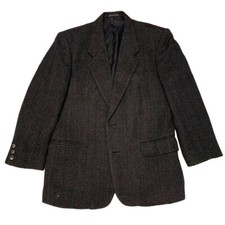Daniel Hechter Sz 40 Herrinngbone 100 wool Sport Coat Men Blazer Jacket Vintage