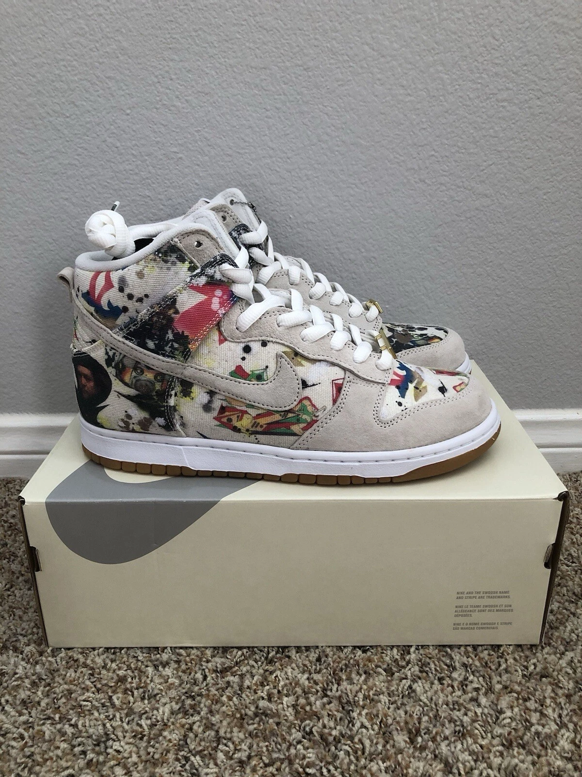 Taille 9   Nike Supreme x Dunk SB High Rammellzee
