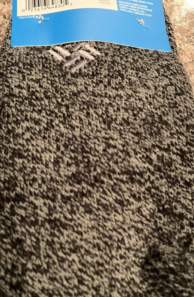 Youth Columbia Fleece Lined Crew Socks Shoe Sz 2-10- 2 Pairs Cove Blue/ Gray New - Image 3 of 4